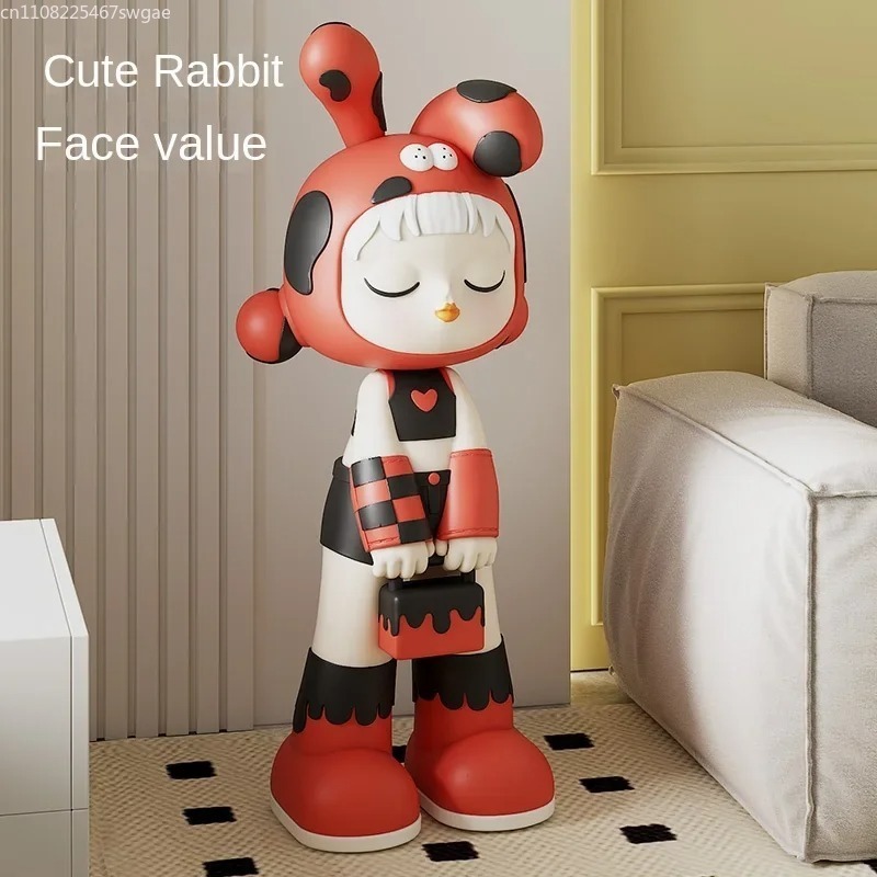 Home Decor Store - 아트 카툰 소녀 조각상 실내 패션