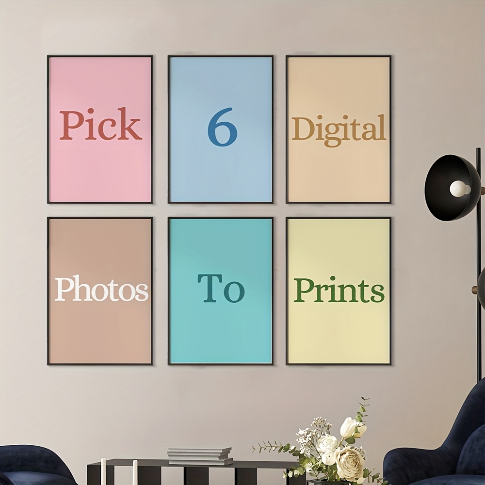 Home Decor Canvas - 6개/세트 개인 맞춤형 캔버스 프린팅 사진,