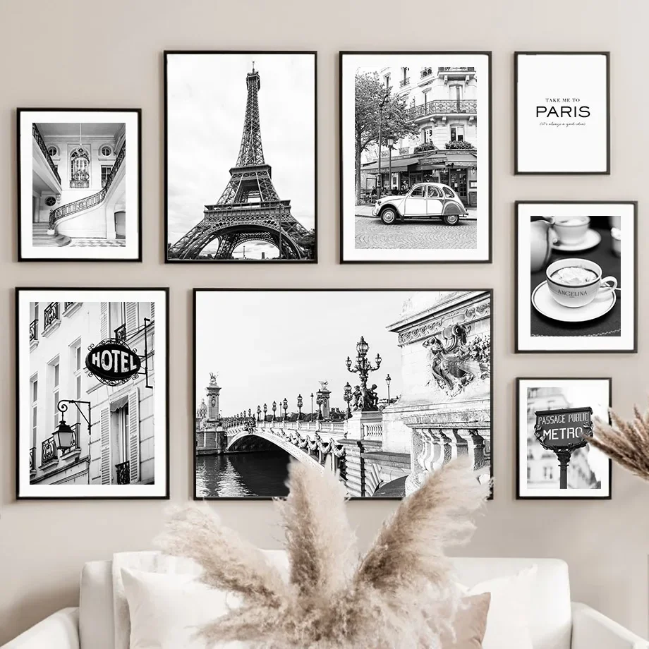 블랙 화이트 파리 타월 카페 스토어 빈티지 자동차 미니 - Home Decor Store 리뷰 및 가격