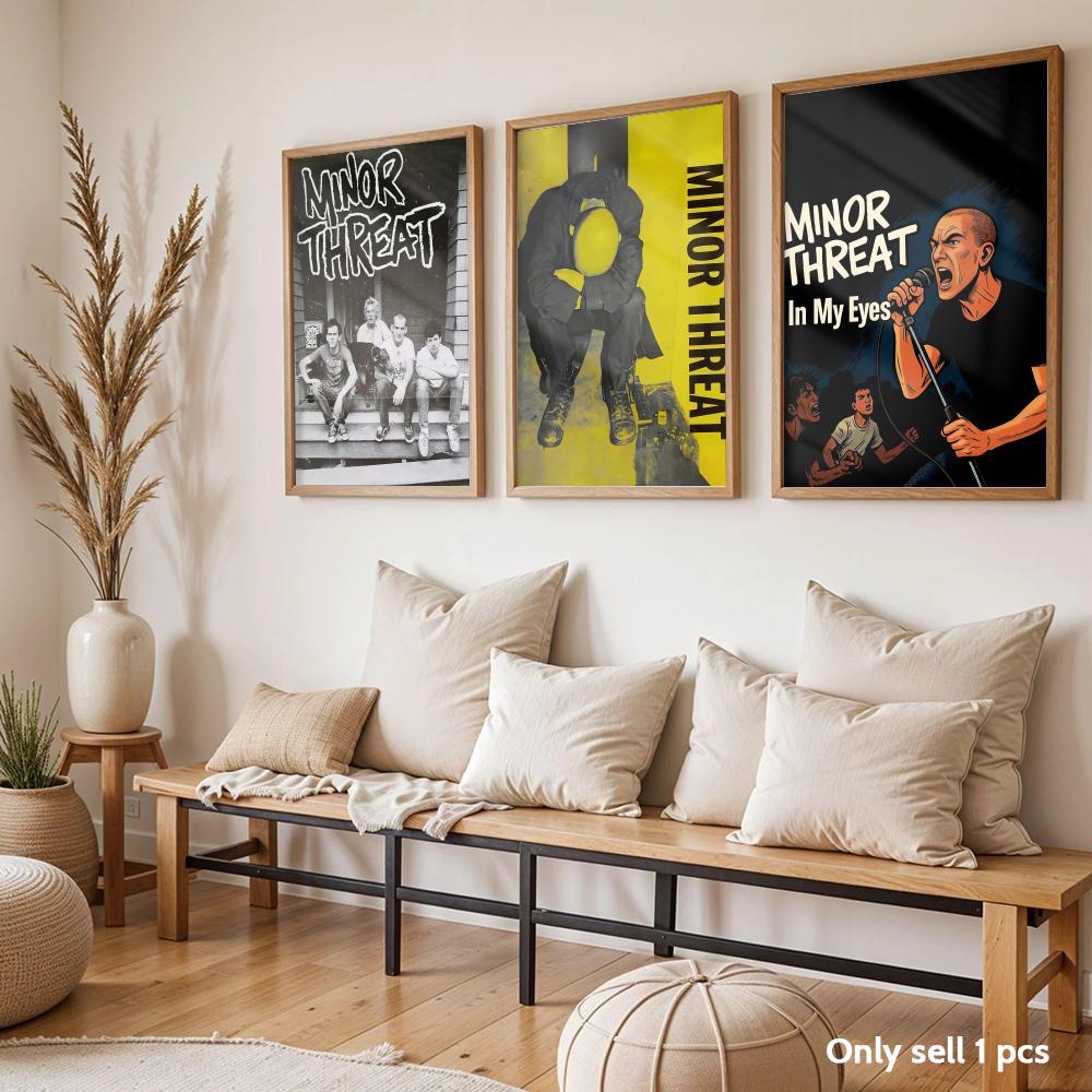 록 밴드 M-Minor Threat 포스터 침실 및 거 - Home Decor Living Room Ideas 리뷰 및 가격