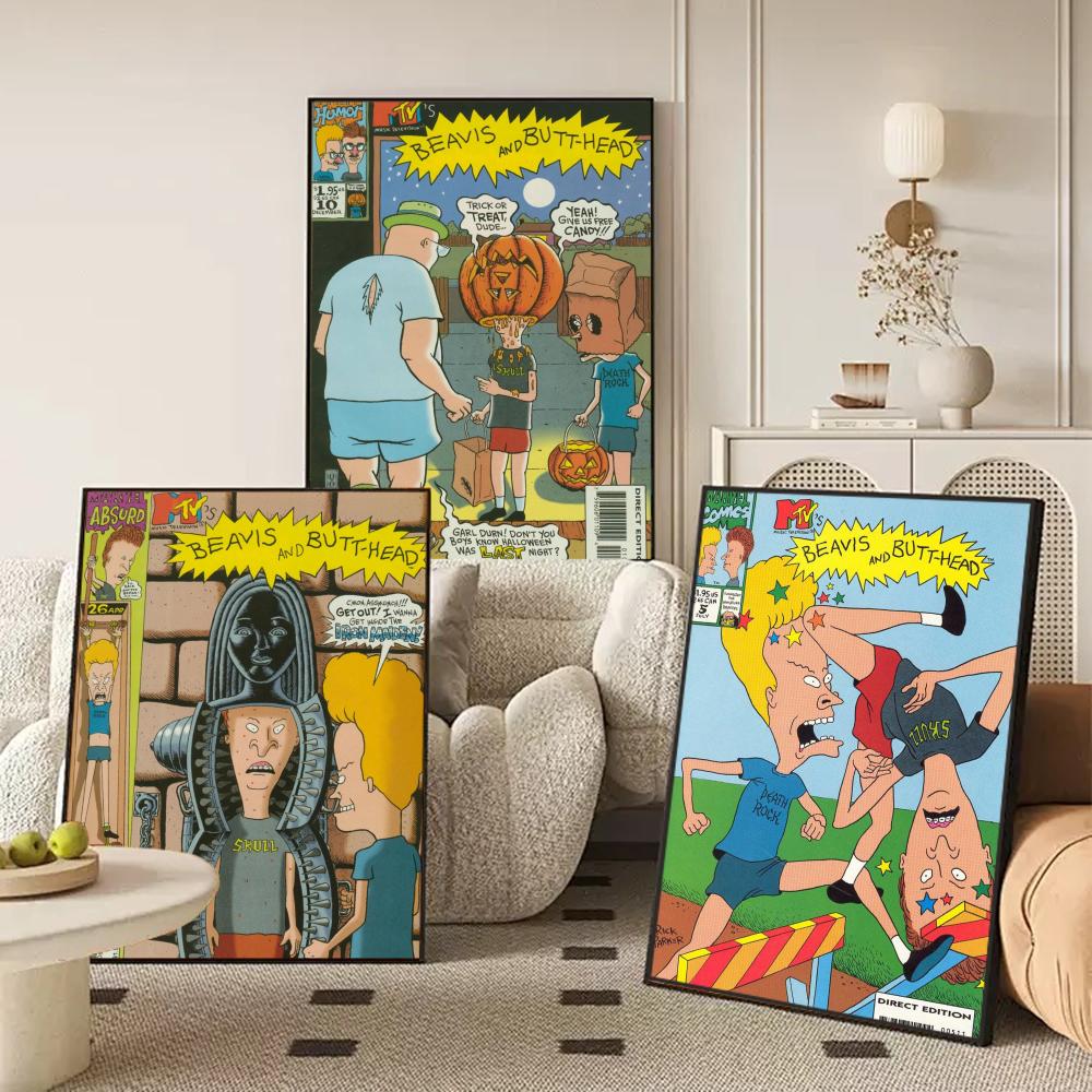 애니메이션 B-비비스와 B-버트헤드 포스터 HD 벽 스 - Home Decor Living Room Ideas 리뷰 및 가격