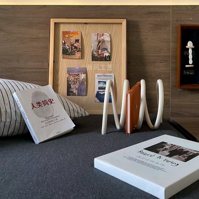 창의적인 미니멀리스트 금속 잡지 꽂이 데스크탑 책 전시 - Home Decor Magazine 리뷰 및 가격