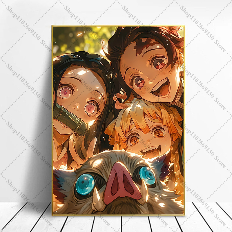 애니메이션 창의적인 그림 홈 데코 액세서리 데몬 슬레이 - Home Decor Canvas 리뷰 및 가격