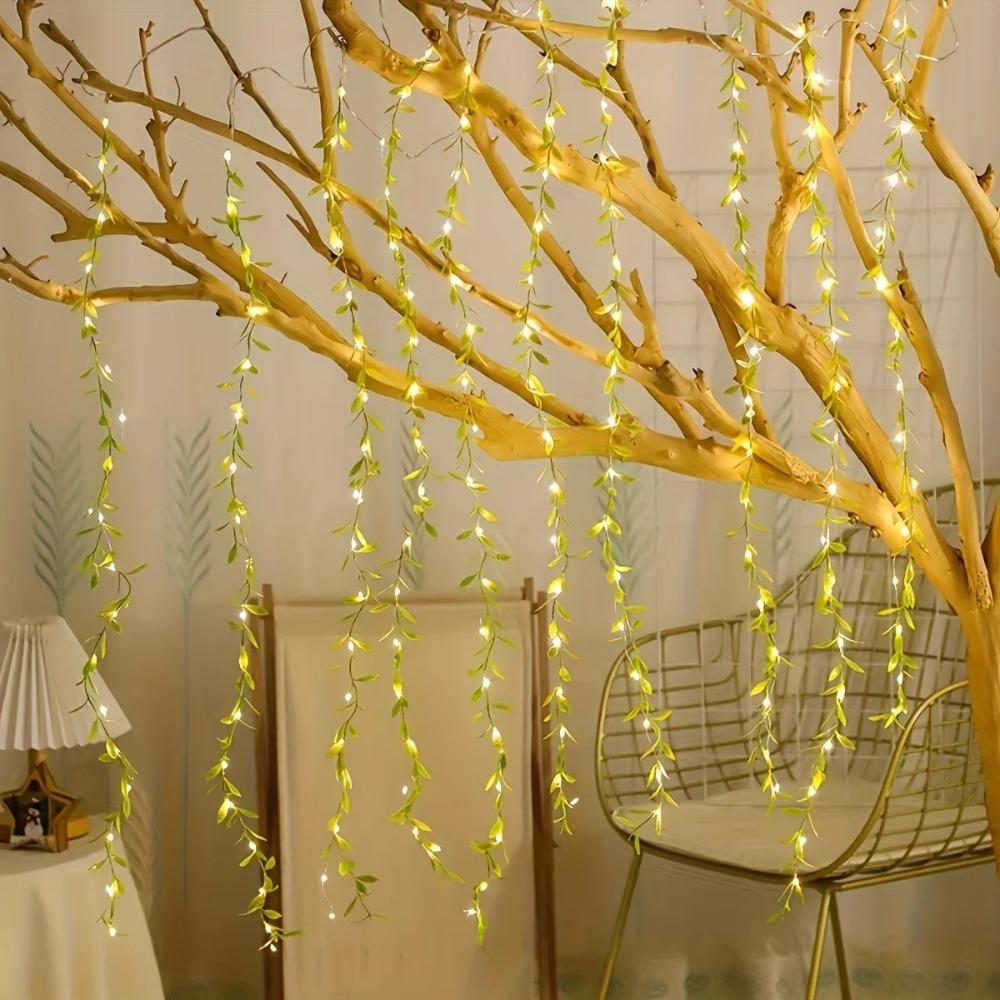 인공 식물 가랜드 인공 꽃 덩굴 조명 침실 파티 휴일  - Fairy Lights Bedroom 리뷰 및 가격