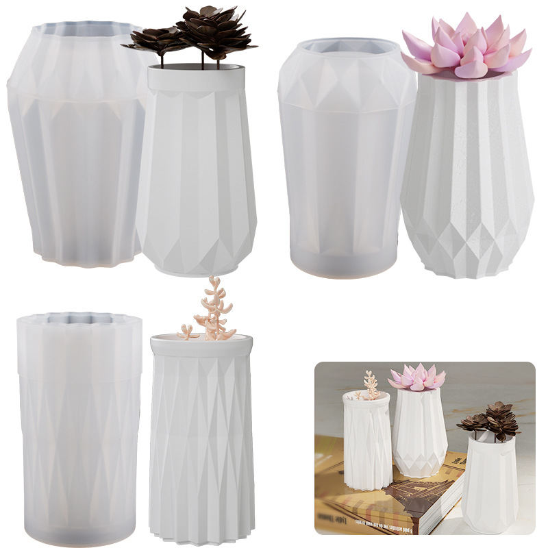 라운드 다이아몬드 꽃병 실리콘 몰드, DIY 석고 몰드 - Home Decor Store 리뷰 및 가격