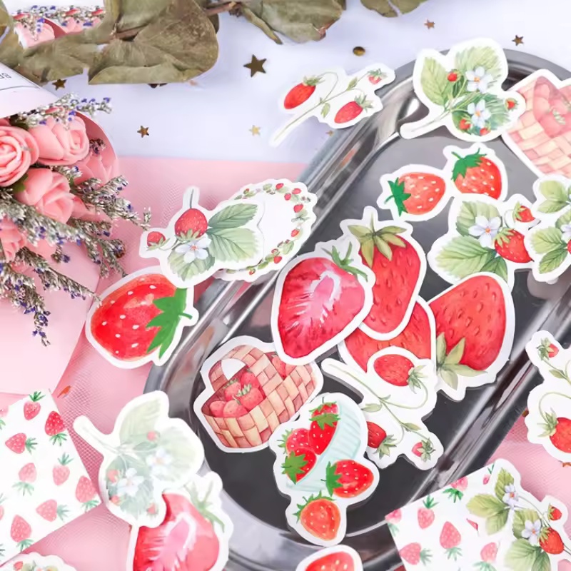 45Pcs 과일 딸기 상자 스티커 사진 앨범 스크랩북  - Home Decor Magazine 리뷰 및 가격