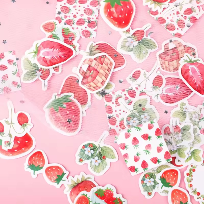 45Pcs 과일 딸기 상자 스티커 사진 앨범 스크랩북  - Home Decor Magazine 리뷰 및 가격