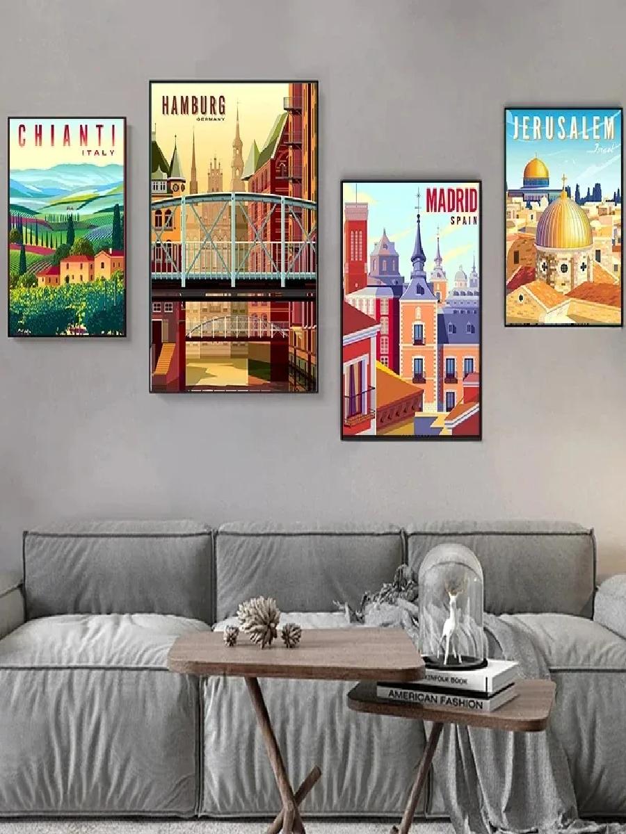 북유럽 여행 도시 포스터 인쇄, 이탈리아, 카리브해,  - Home Decor Vietnam 리뷰 및 가격