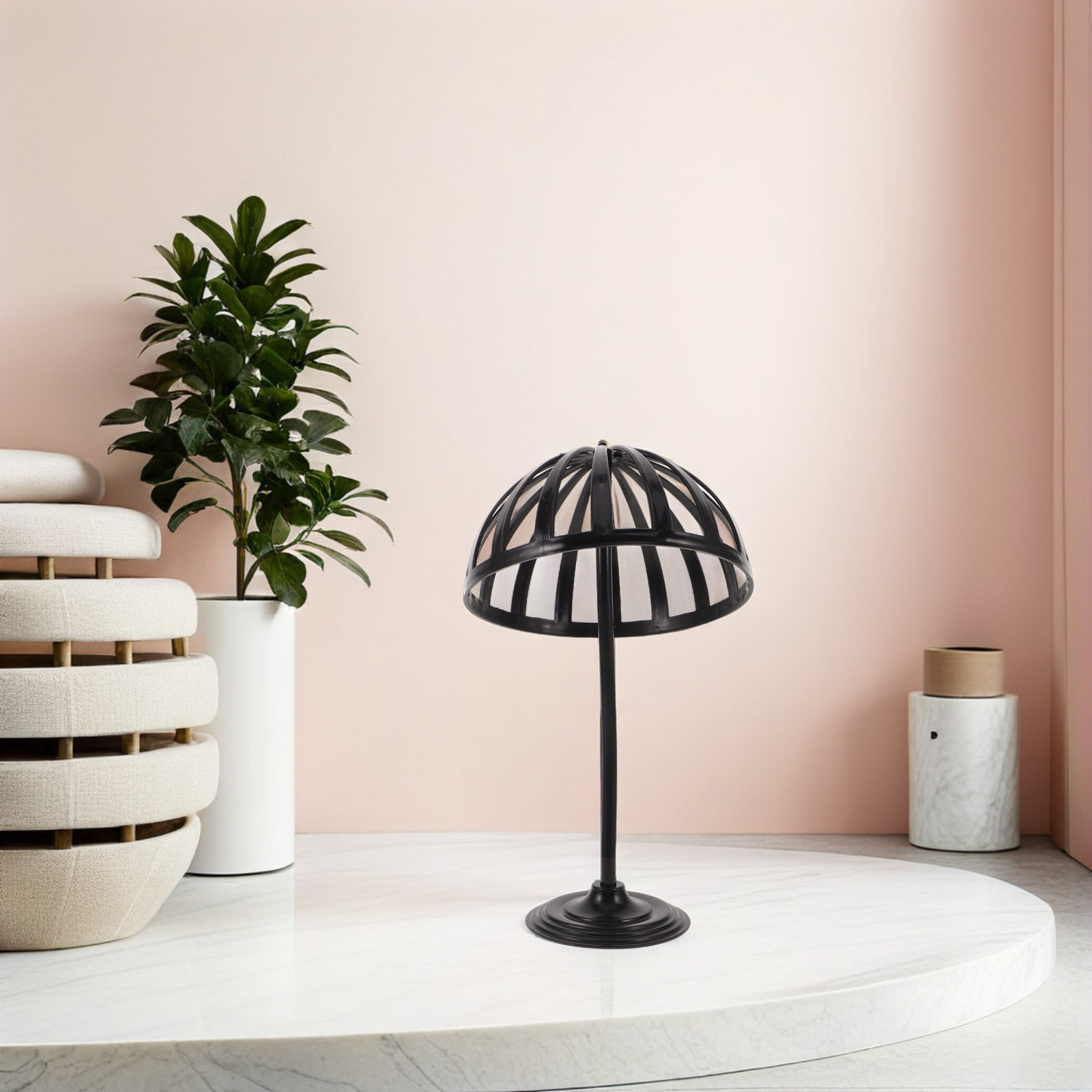 독립형 모자 거치대, 플라스틱 돔형, 검은색, 모자 보 - Home Decor Store 리뷰 및 가격