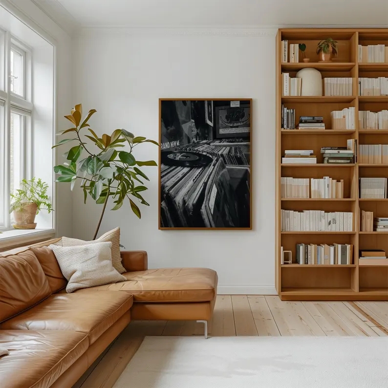 현대 비닐 레코드 상점 블랙 화이트 사진 벽 아트 인쇄 - Home Decor Store 리뷰 및 가격