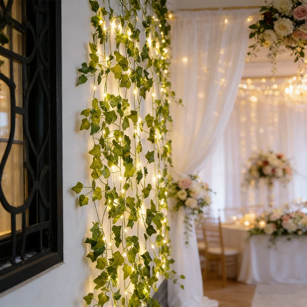 LED 웨딩 스트링 조명 배터리 2M/5M 녹색 잎사귀 - Fairy Lights Bedroom 리뷰 및 가격