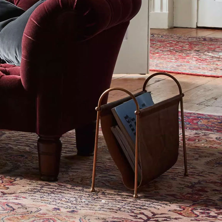 레트로 감성의 고급스러운 가죽-금속 잡지꽂이, 거실 현 - Home Decor Magazine 리뷰 및 가격