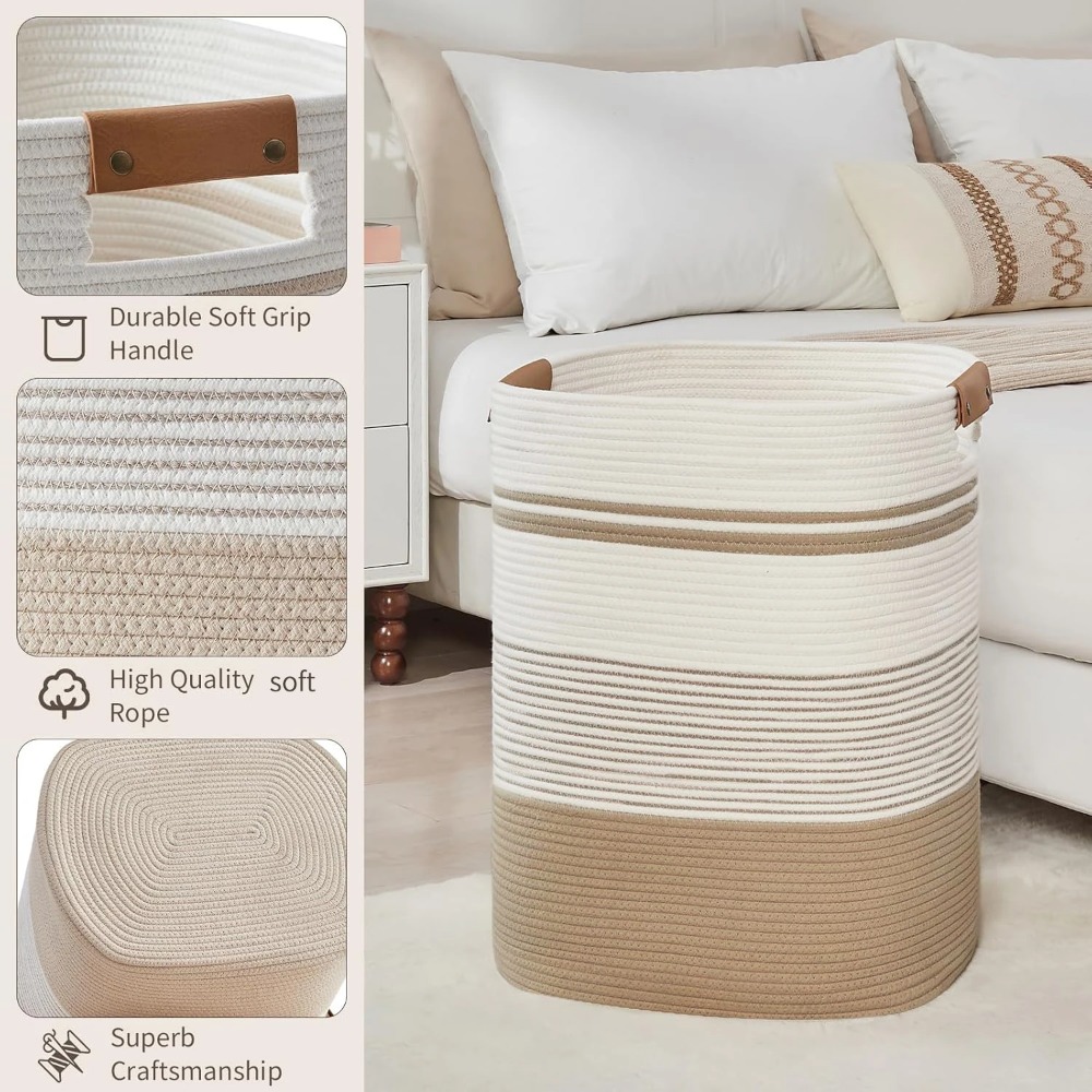 직조 소재로 만든 세탁 바구니, 담요 보관용 바구니,  - Home Decor Hampers 리뷰 및 가격