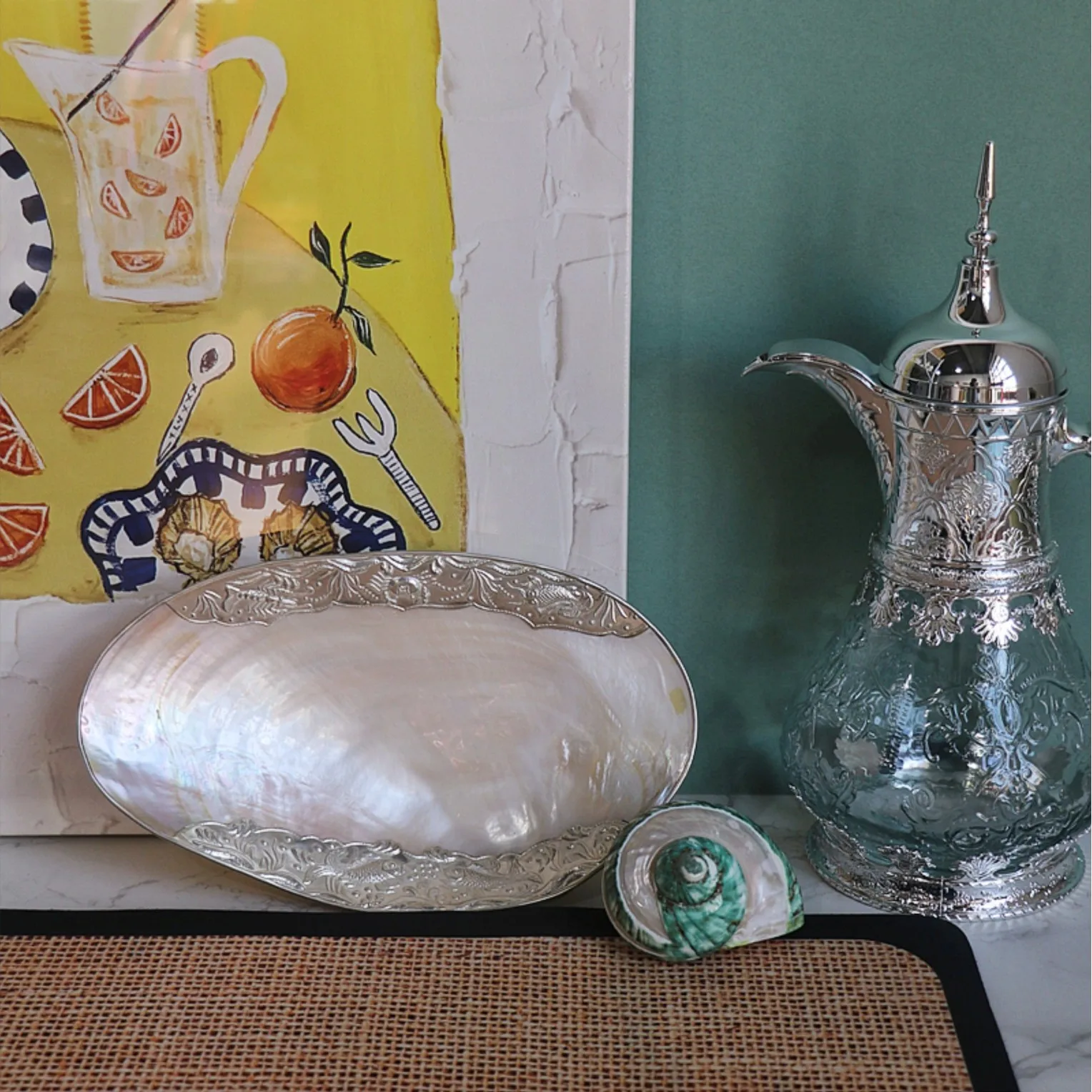 베트남산 창의적인 자연산 대형 조개껍데기 트레이 과일  - Home Decor Vietnam 리뷰 및 가격
