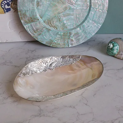 베트남산 창의적인 자연산 대형 조개껍데기 트레이 과일  - Home Decor Vietnam 리뷰 및 가격
