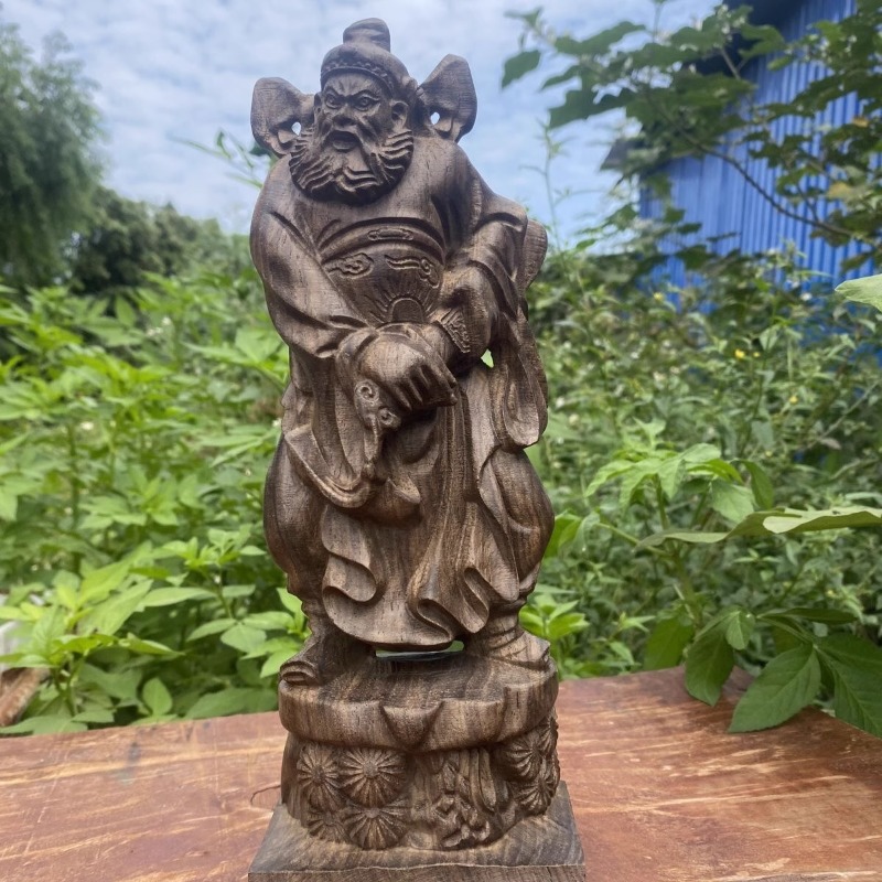 수작업 조각 베트남 나무 종규 조각상 피규어. 퇴마사  - Home Decor Vietnam 리뷰 및 가격