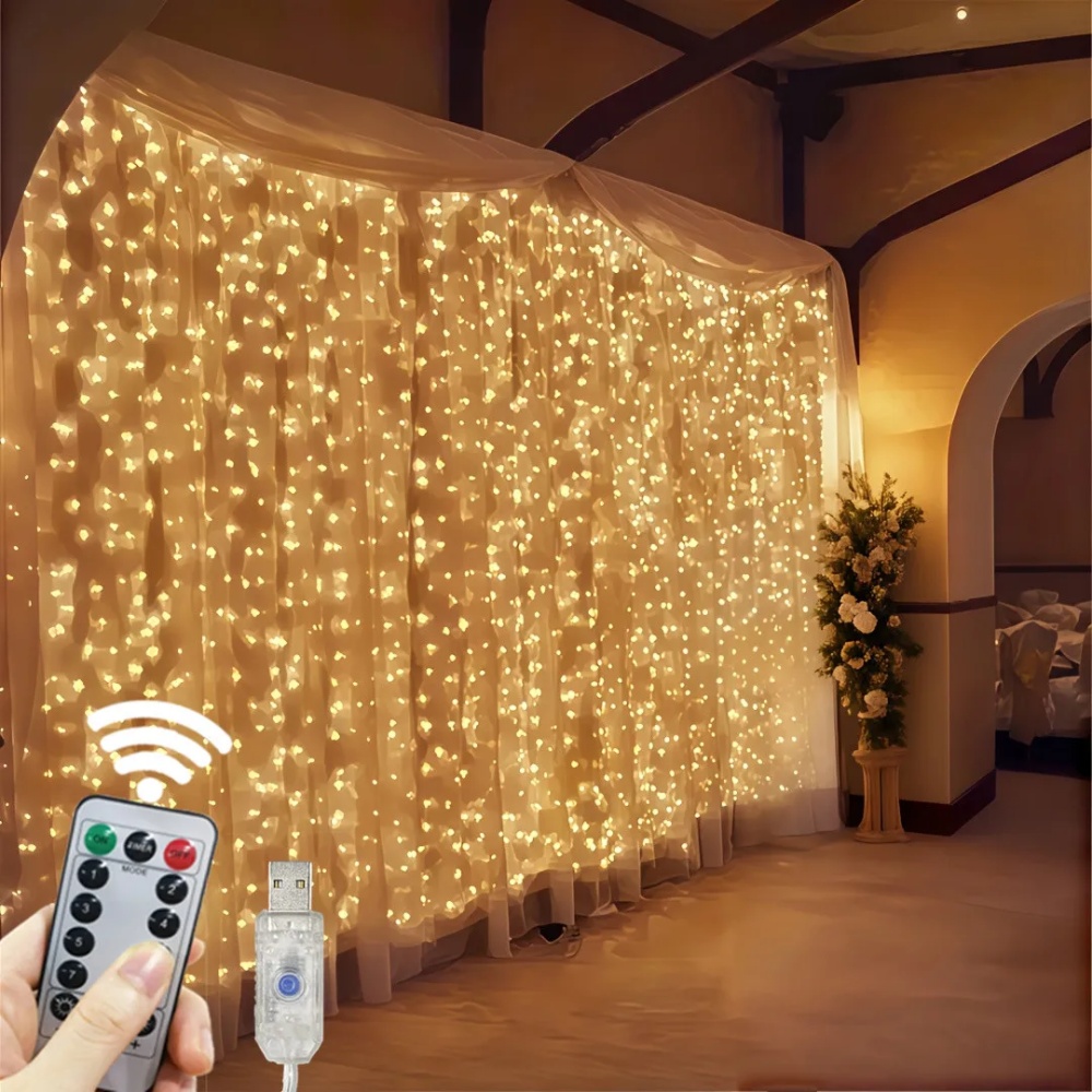 3/6m LED 커튼 스트링 조명 USB 페스툰 리모컨 - Fairy Lights Bedroom 리뷰 및 가격