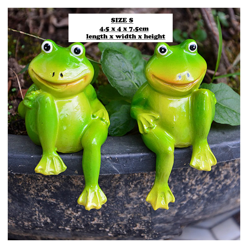 2 개/대 귀여운 수 지 앉아 개구리 동상 야외 정원  - Home Decor Store 리뷰 및 가격